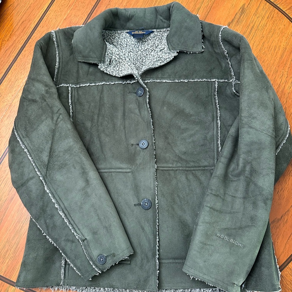Woolrich Women's Dark Green Teddy Jacket